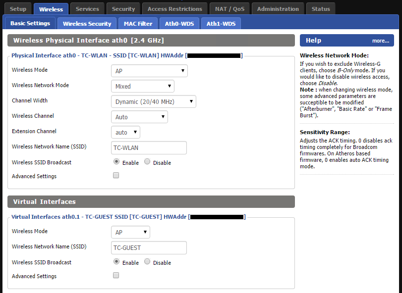 Separate SSIDs for 2.4GHz and 5GHz