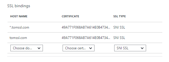 New Azure Portal Wildcard SSL Binding Now Correct