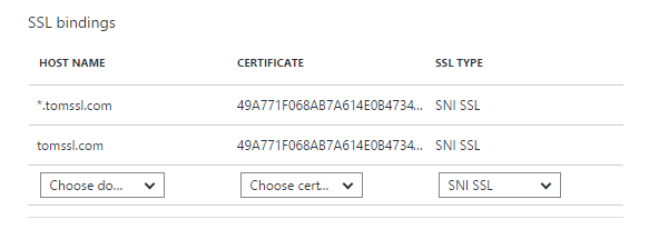 Installing or renewing a wildcard SSL certificate in Microsoft Azure Web Apps