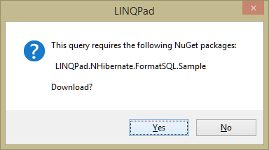 LINQPad.NHibernate.FormatSQL.Sample download prompt