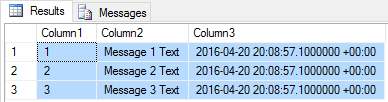 SQL Results Grid