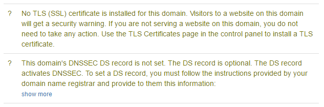 Before SSL and DNSSEC DS Setup