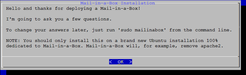Mail-in-a-Box installation