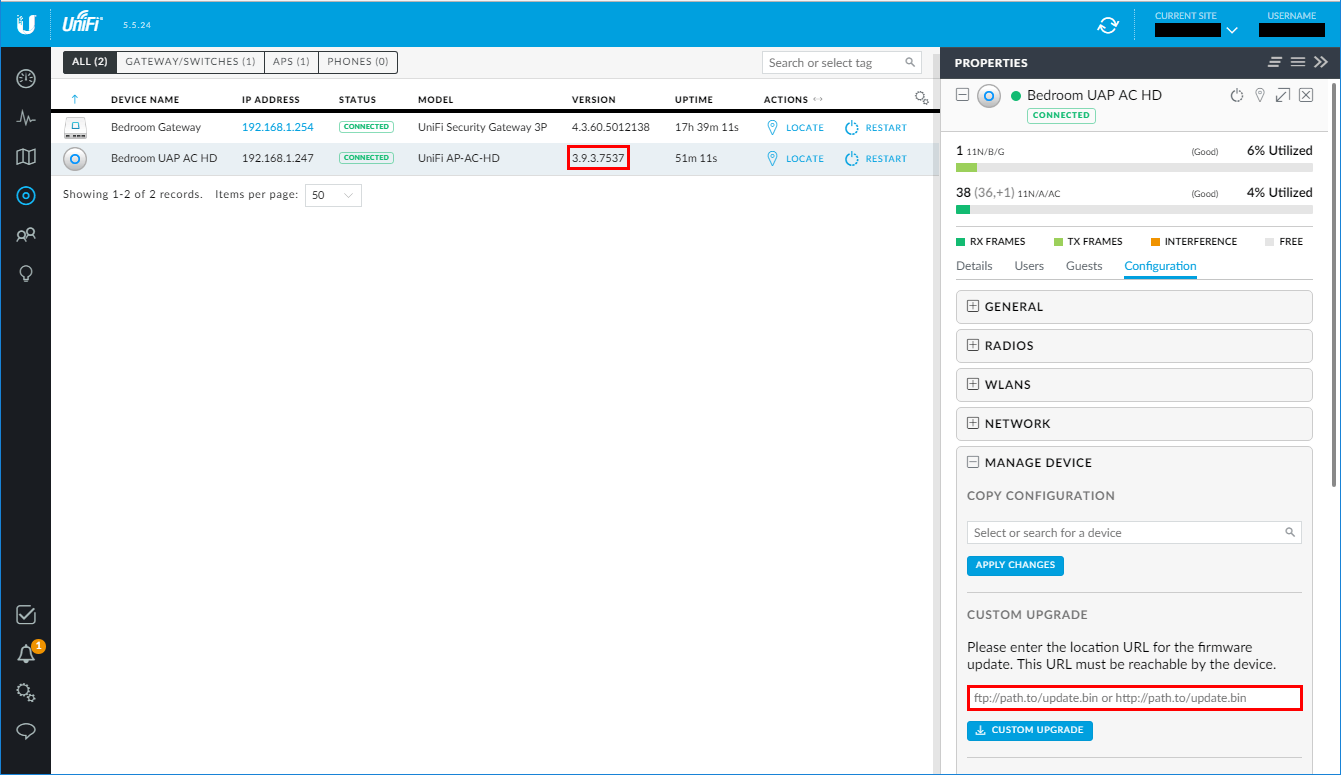 UniFi UAP Firmware Upgraded