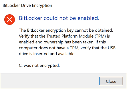 enable bitlocker