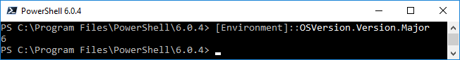 Getting the incorrect version of Windows in PowerShell Core