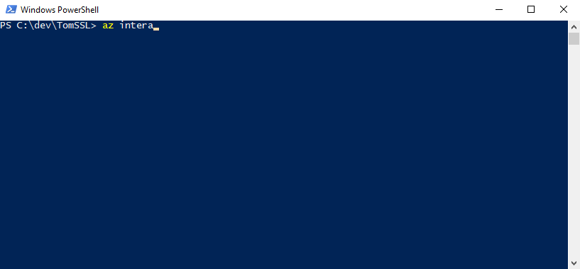 az interactive Broken in PowerShell