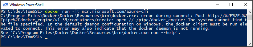 Learning the Azure CLI with Docker