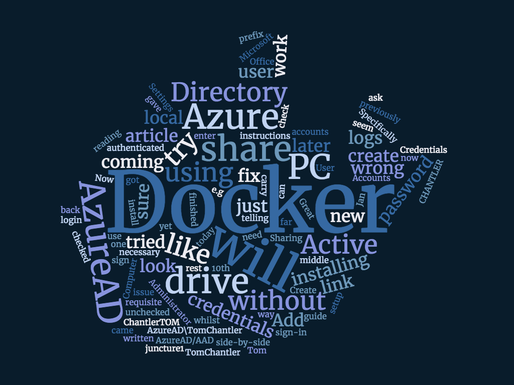 Sharing your C drive with Docker for Windows when using Azure Active Directory